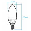 Bombilla vela E-14P 4 W 230 V 6000k (blanco frío)